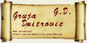 Gruja Dmitrović vizit kartica